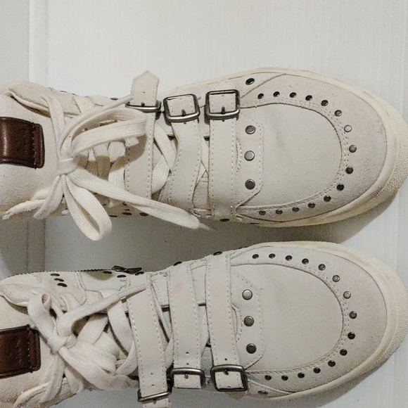 Coach white suede stud high tops sneakers - Picture 2 of 13